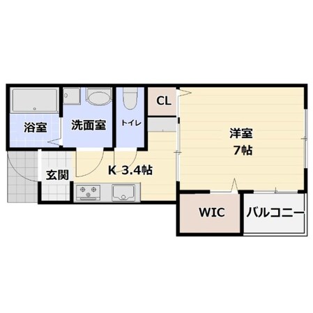 羽犬塚駅 徒歩19分 1階の物件間取画像